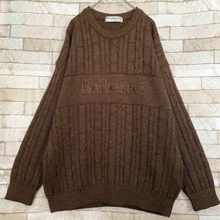 BURBERRY - Burberrys バーバリーズ ニット 英国製 ケーブル編み 刺繍