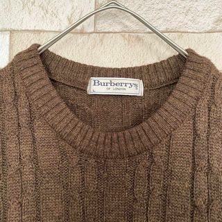 BURBERRY - Burberrys バーバリーズ ニット 英国製 ケーブル編み 刺繍