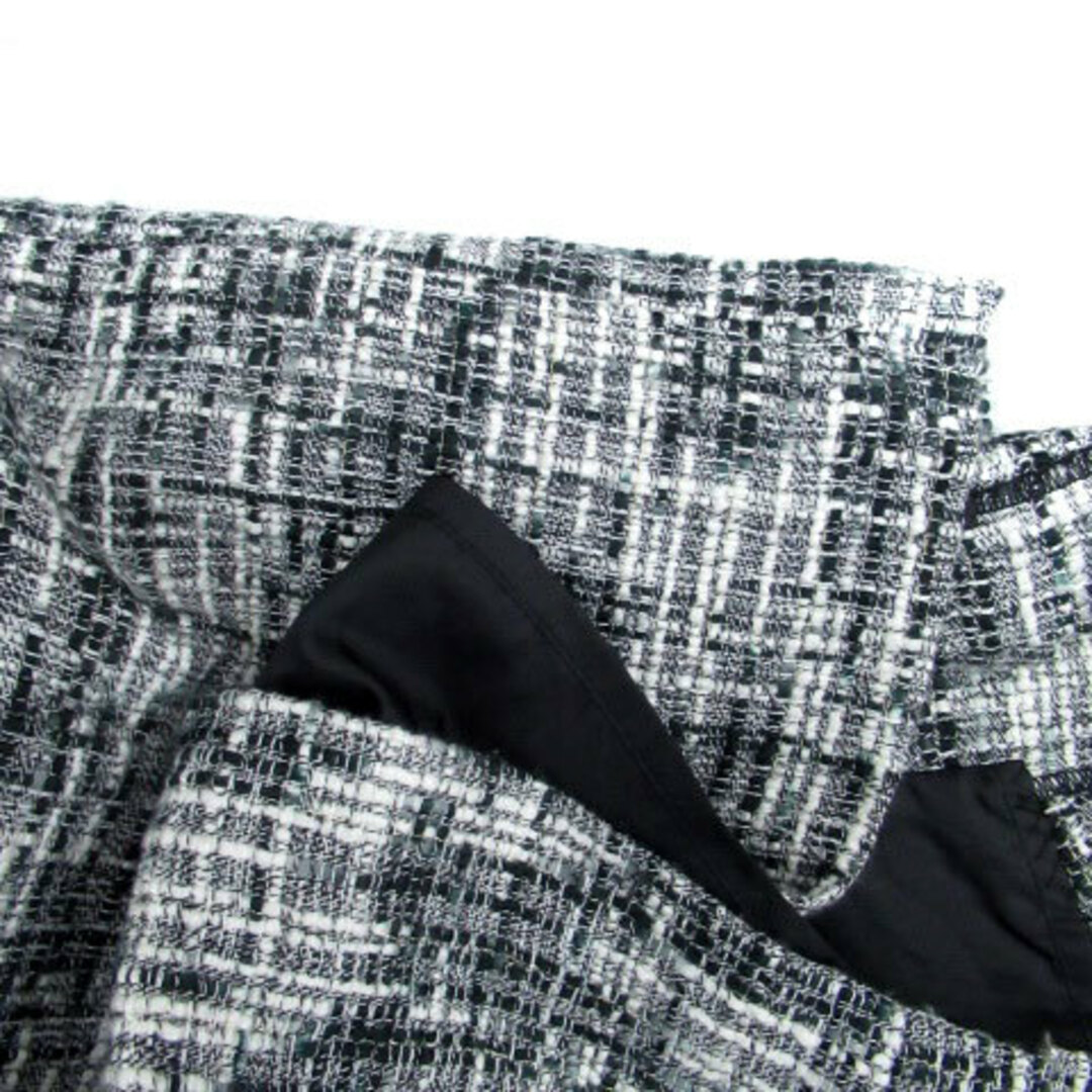 AG by aquagirl(エージーバイアクアガール)のエージーバイアクアガール フレアスカート ひざ丈 ツイード M オフホワイト 黒 レディースのスカート(ひざ丈スカート)の商品写真