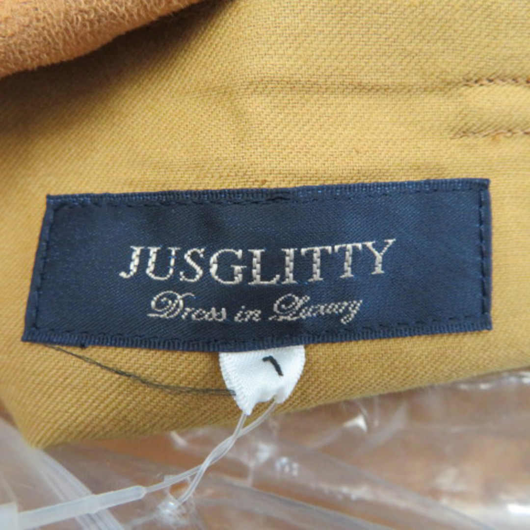 JUSGLITTY(ジャスグリッティー)のジャスグリッティー フレアスカート ロング丈 ウエストリボン スエード調 無地 レディースのスカート(ロングスカート)の商品写真