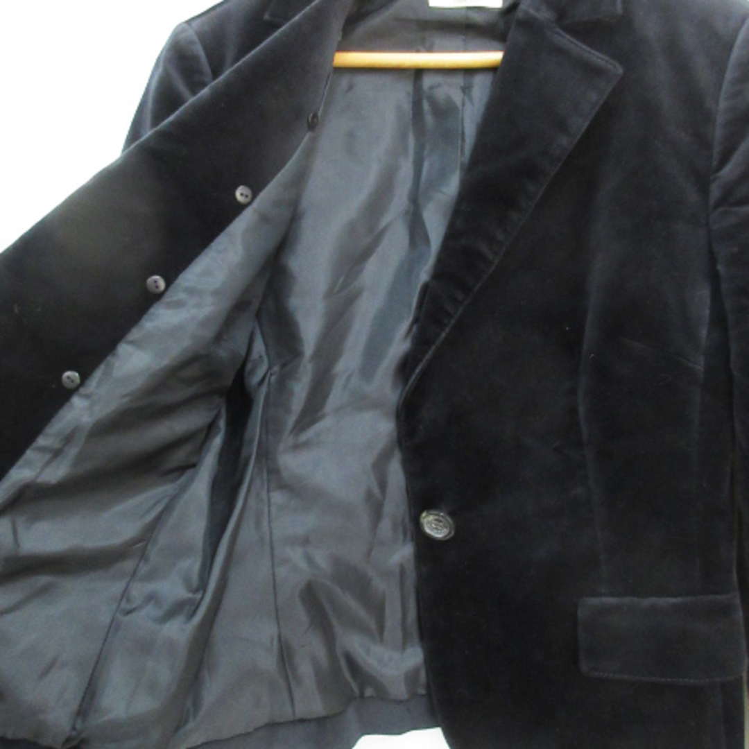 Aylesbury(アリスバーリー)のアリスバーリー テーラードジャケット ベロアジャケット ミドル丈 総裏地 7 黒 レディースのジャケット/アウター(その他)の商品写真