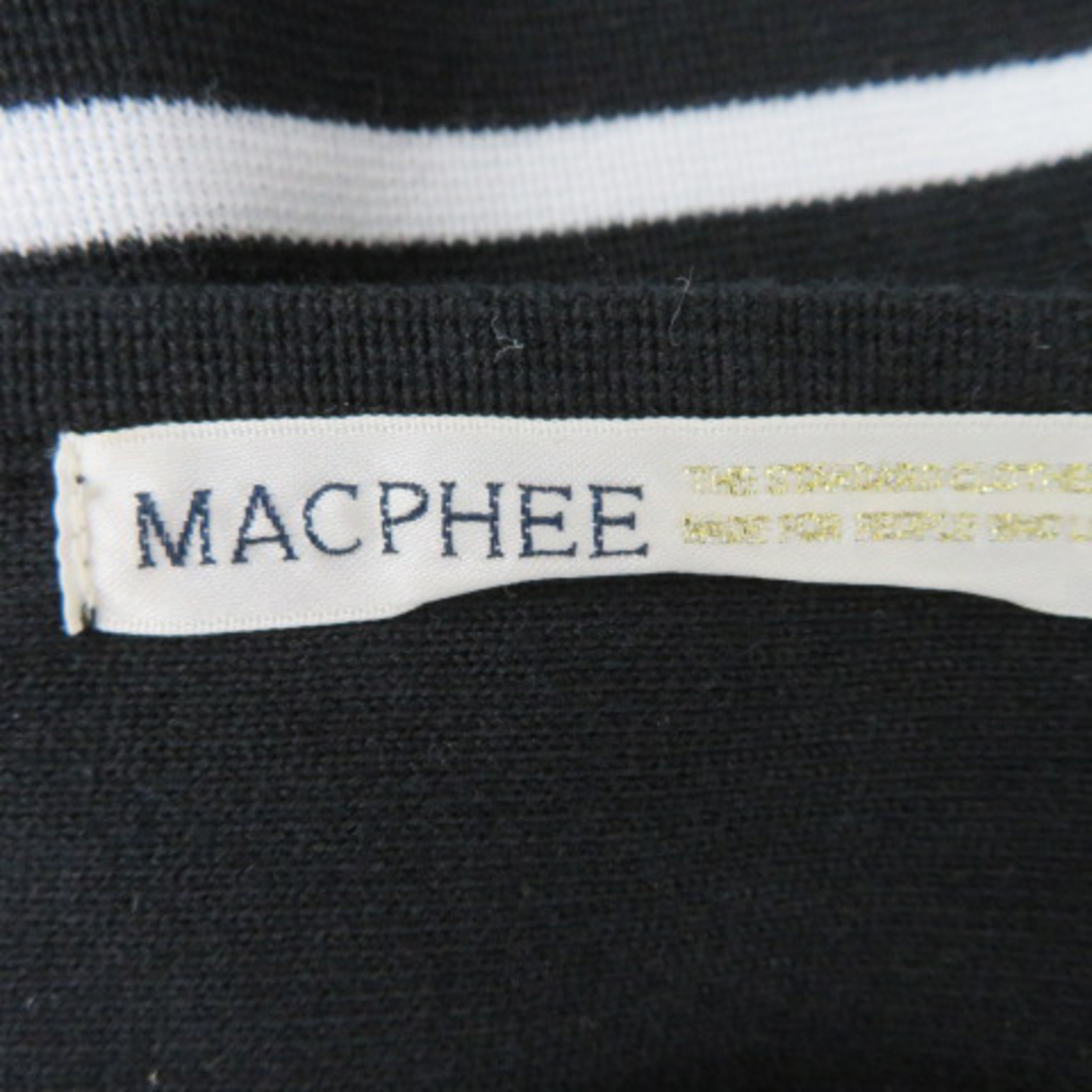 MACPHEE(マカフィー)のマカフィー トゥモローランド ニット カットソー 七分袖 ボートネック 1 黒 レディースのトップス(ニット/セーター)の商品写真