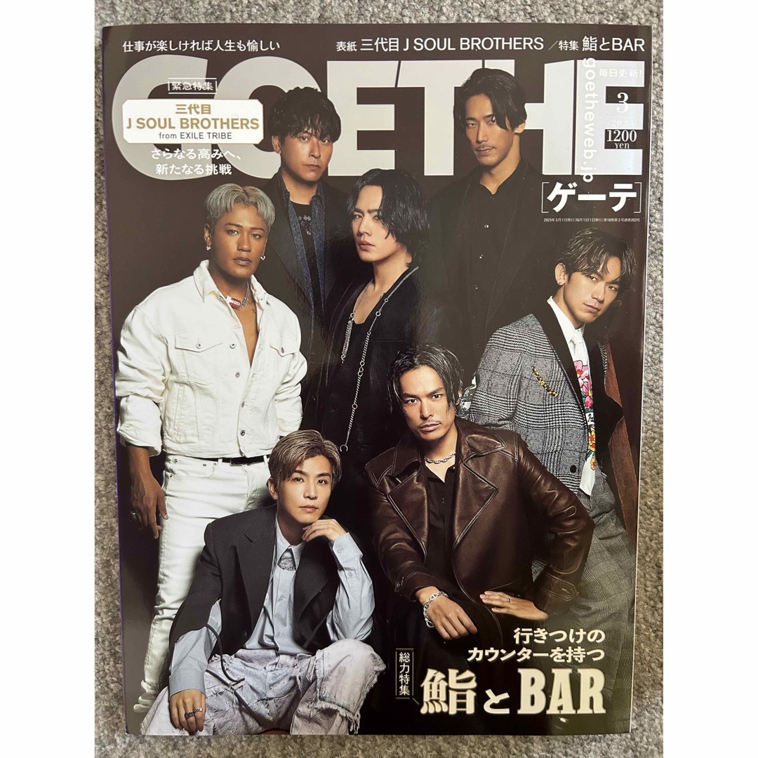 三代目 J Soul Brothers(サンダイメジェイソウルブラザーズ)のGOETHE ゲーテ 2023年 3月号 三代目 J SOUL BROTHERS エンタメ/ホビーの本(その他)の商品写真