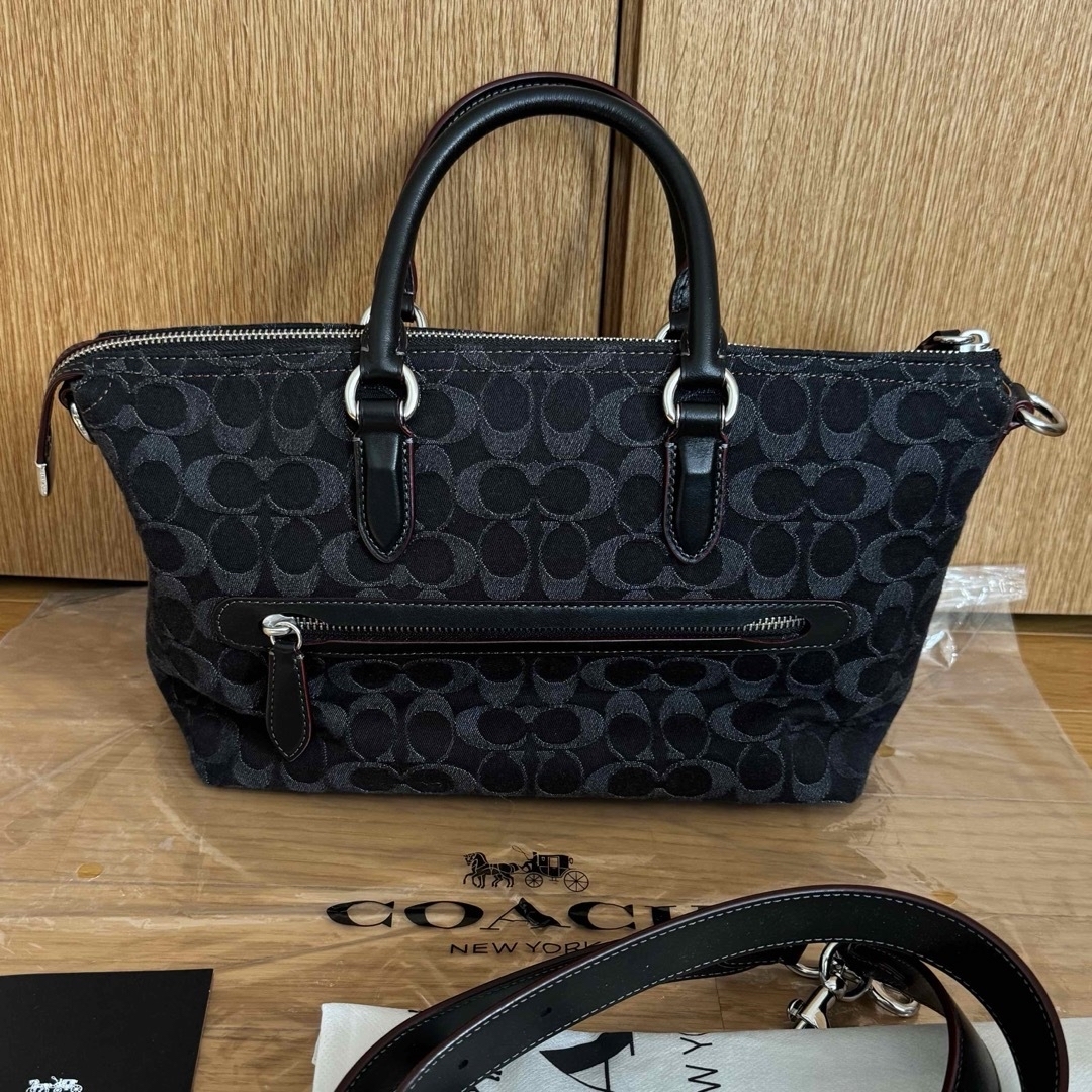 COACH カラ サッチェル・シグネチャーデニム