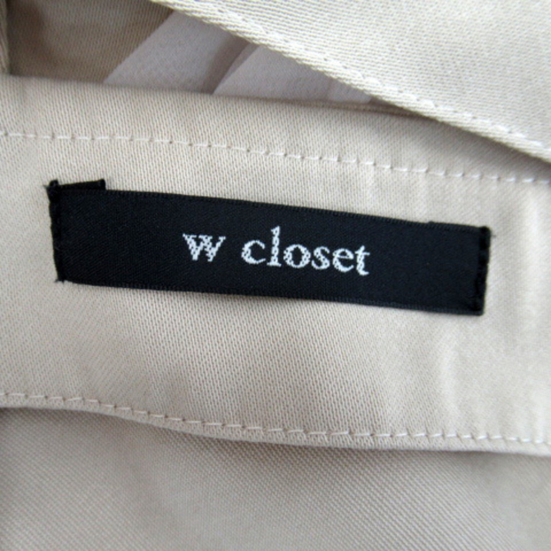 w closet(ダブルクローゼット)のダブルクローゼット キャミソールワンピース マキシ丈 プリーツ ライトベージュ レディースのワンピース(ロングワンピース/マキシワンピース)の商品写真