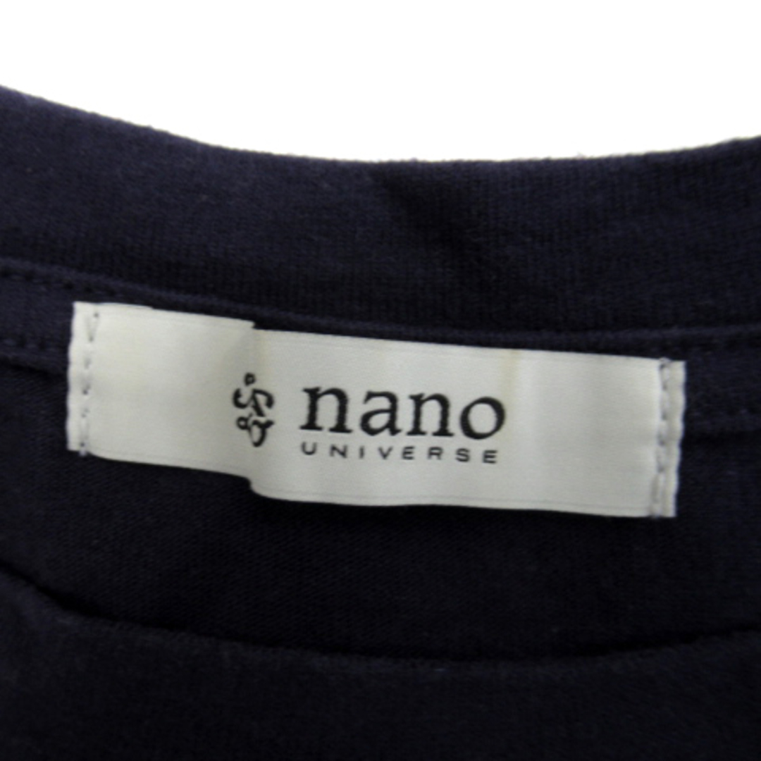 nano universe ナノユニバース ロンＴ ラウンドネック ネイビー