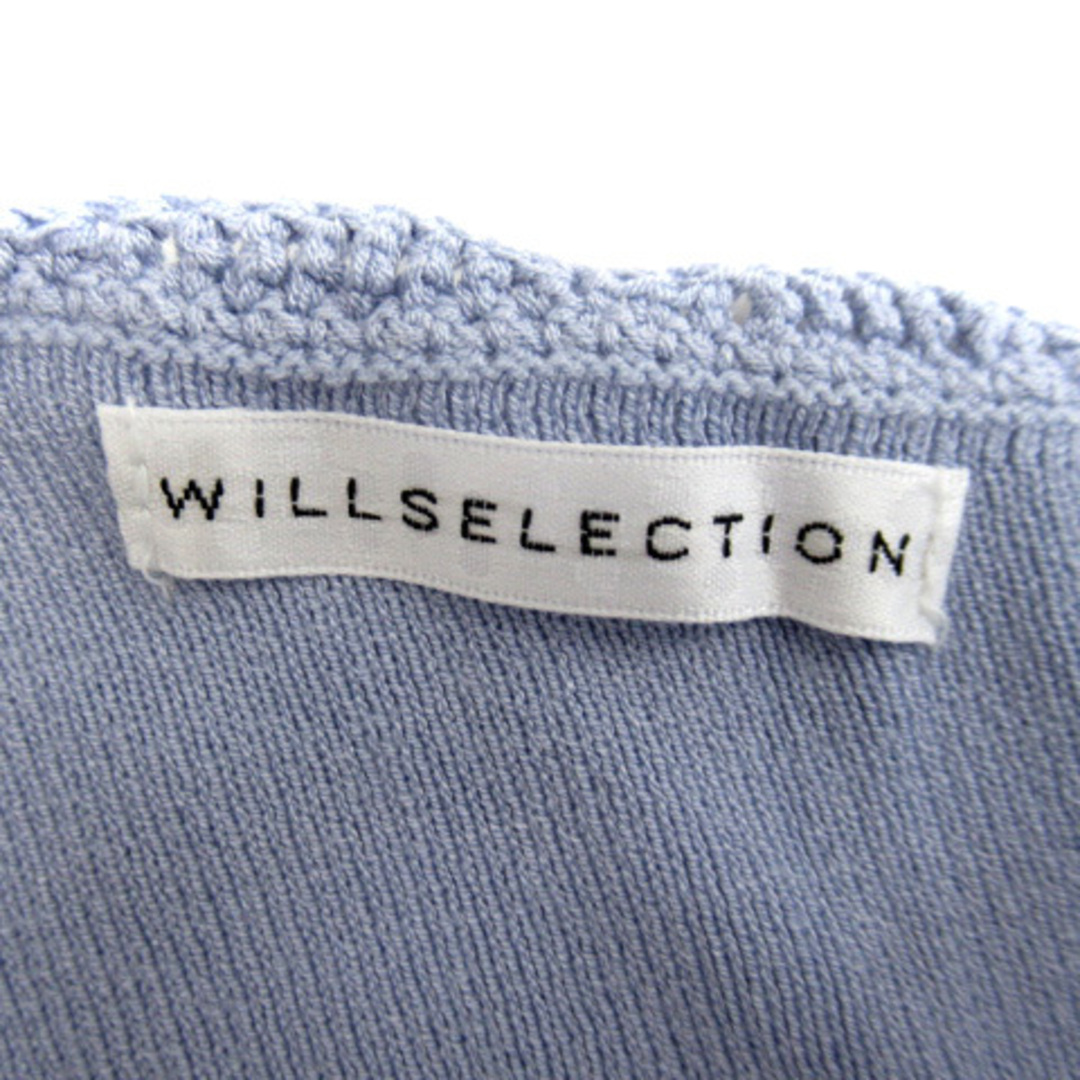 WILLSELECTION(ウィルセレクション)のウィルセレクション ニット カットソー 七分袖 アシンメトリーネック M レディースのトップス(ニット/セーター)の商品写真