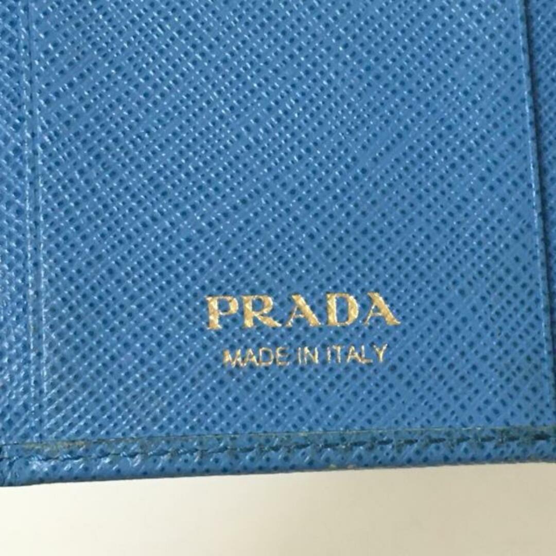 PRADA レザー キーケース ライトブルー