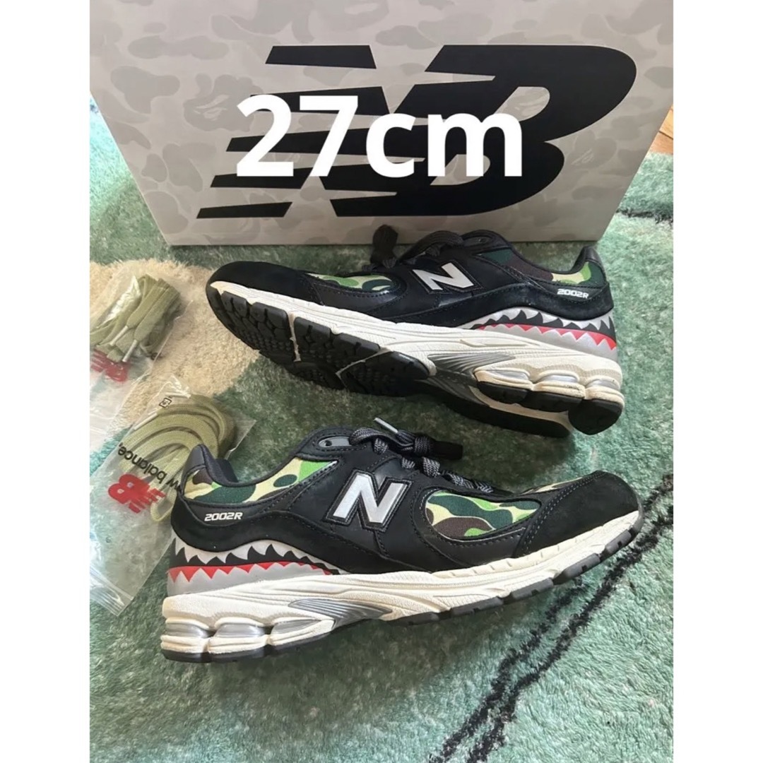 A BATHING APE(アベイシングエイプ)のA BATHING APE × New Balance 2002R Black メンズの靴/シューズ(スニーカー)の商品写真