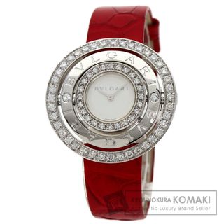 ブルガリ(BVLGARI)のBVLGARI AEW36G アストラーレチェルキ 腕時計 K18WG 革 ダイヤモンド レディース(腕時計)