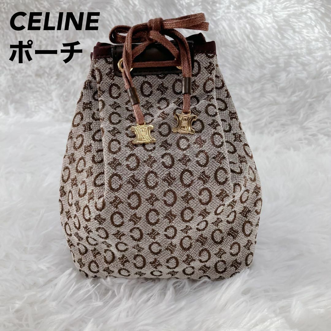 celine - 未使用級✨希少✨CELINE セリーヌ 巾着 ミニポーチ Cマカダム