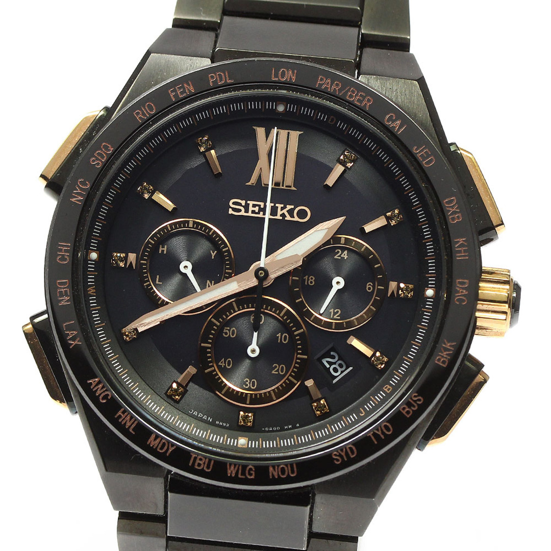 セイコー SEIKO SAGA214/8B92-0AH0 ブライツ フライトエキスパート ソーラー電波 メンズ 美品 _775049セイコーSEIKOモデル名