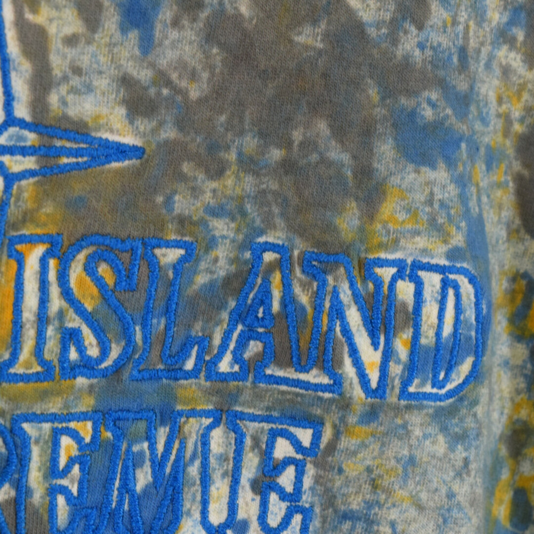 SUPREME シュプリーム ×STONE ISLAND 20AW Embroidered Logo S/S Top ストーンアイランド  タイダイTシャツ ブルー 7325201S2