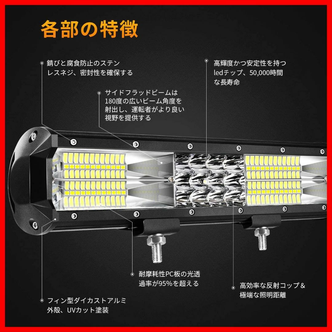 【サイズ:12インチ】作業灯 ledライトバー 車 12インチ 180W ワーク