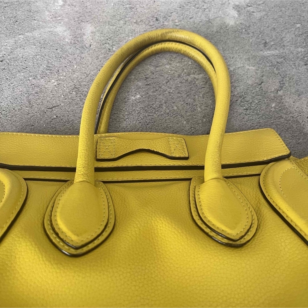 celine - セリーヌ ラゲージマイクロ イエロー ハンドバッグの通販 by