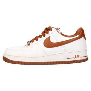 ナイキ(NIKE)のNIKE ナイキ AIR FORCE 1 07 LOW White/Pecan DH7561-100 エアフォース1 07 ローカットスニーカーシューズ US7/25cm ホワイト/ブラウン(スニーカー)