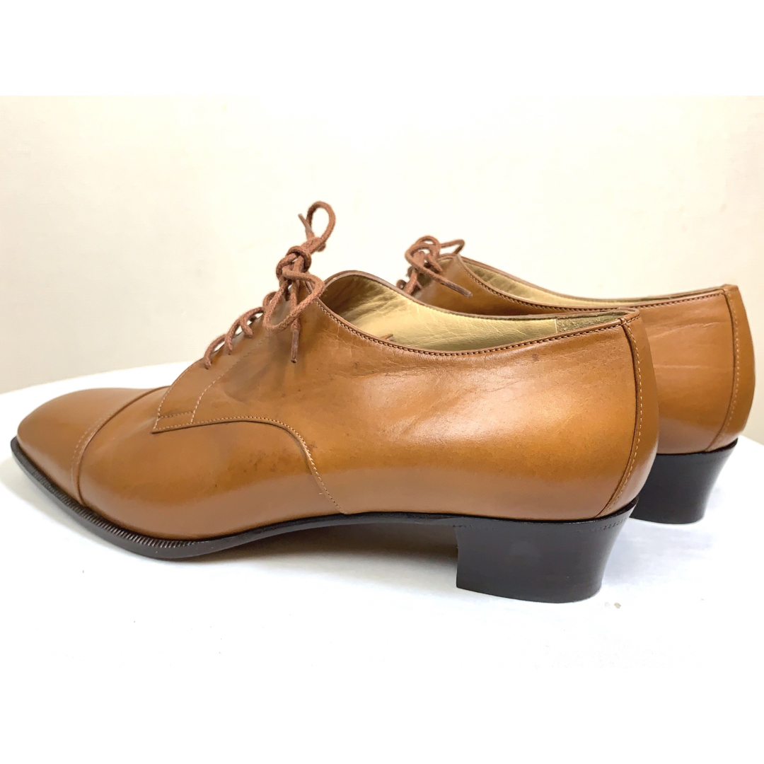 美品】Hermes ストレートチップ ビジネスシューズ 38 2/1 ブラウン-