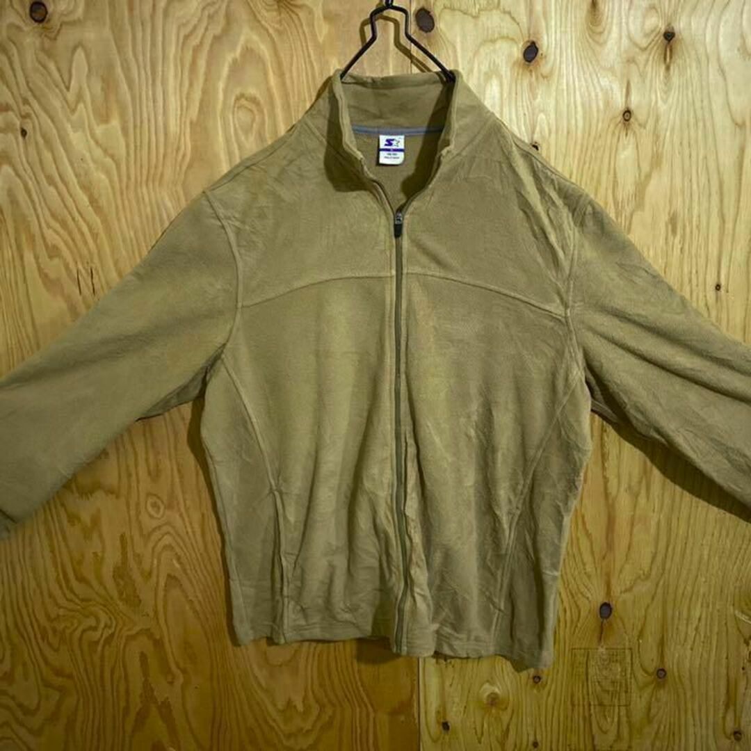 スターター ベージュ フリース フルジップ US 90s 長袖 XL メンズ 2