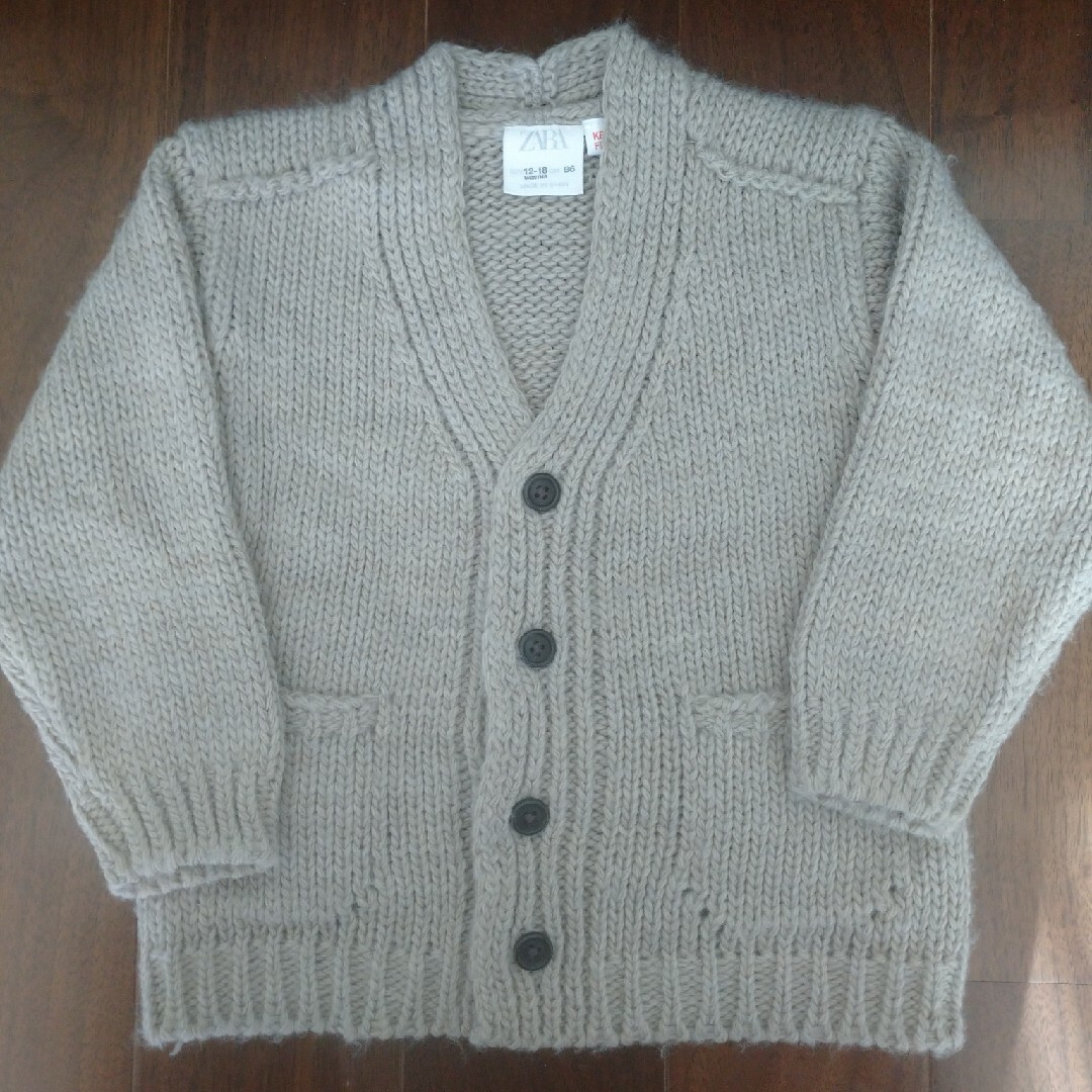 ZARA KIDS(ザラキッズ)のZARA ニットカーディガン 12-18months キッズ/ベビー/マタニティのベビー服(~85cm)(カーディガン/ボレロ)の商品写真