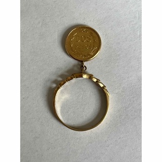  dos pesos メキシコ金貨2ペソK21.6 リングK18 (リング(指輪))