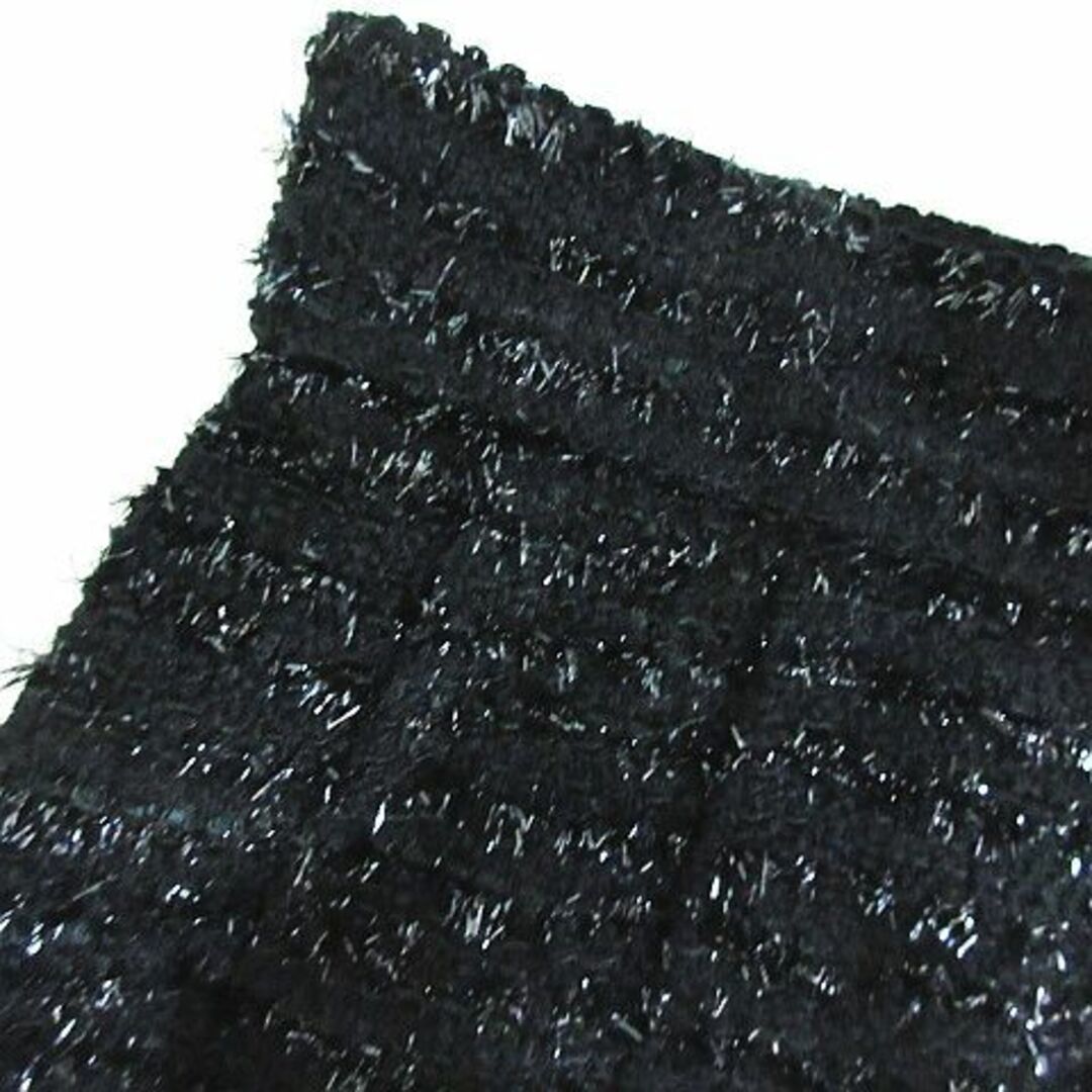 J&R(ジェイアンドアール)のJ&R スカート ミニ丈 タイト ツイード ラメ ウール混 S ブラック レディースのスカート(ミニスカート)の商品写真