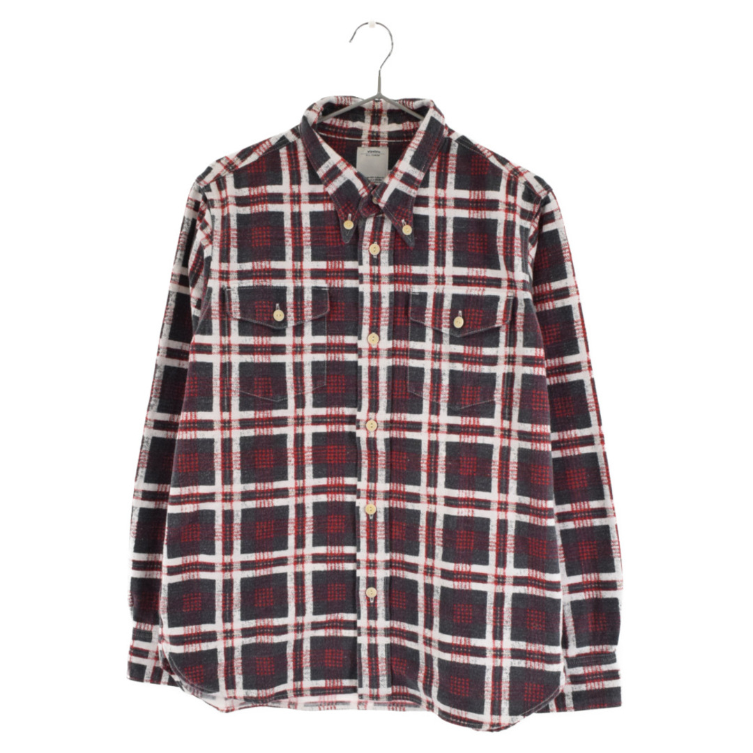 VISVIM ヴィスヴィム 16SS WALLY SHIRT プリントチェック長袖シャツ ブラック/ホワイト 0116105011011