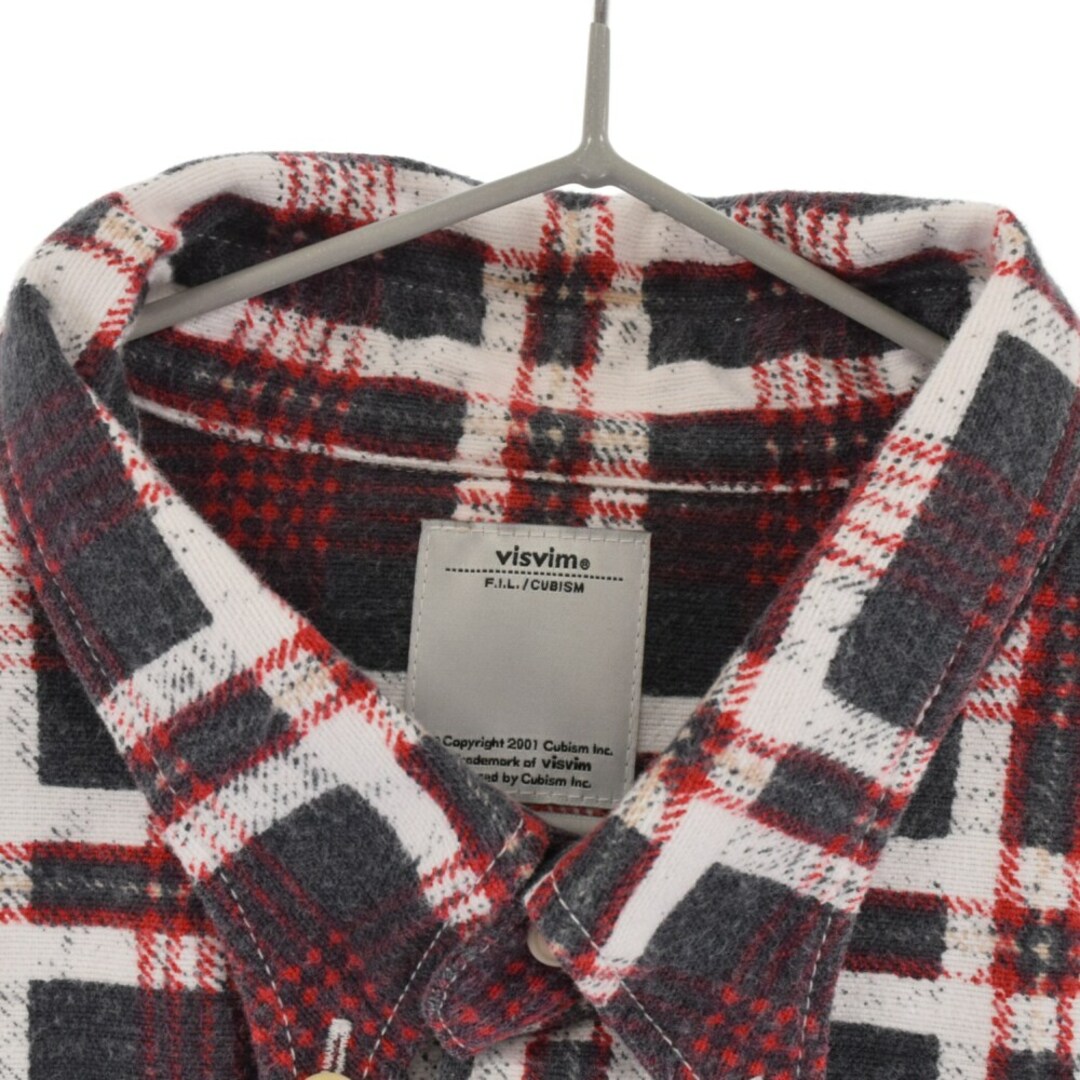 VISVIM ヴィスヴィム 16SS WALLY SHIRT プリントチェック長袖シャツ ブラック/ホワイト 0116105011011 4