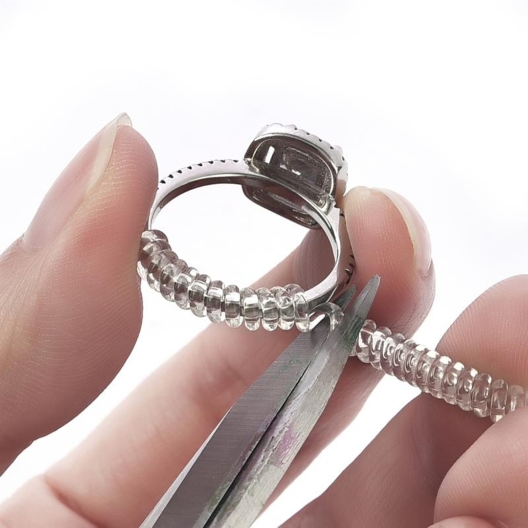 リングサイズアジャスター 指輪 サイズ 調整 緩い指輪 4本セット レディースのアクセサリー(リング(指輪))の商品写真