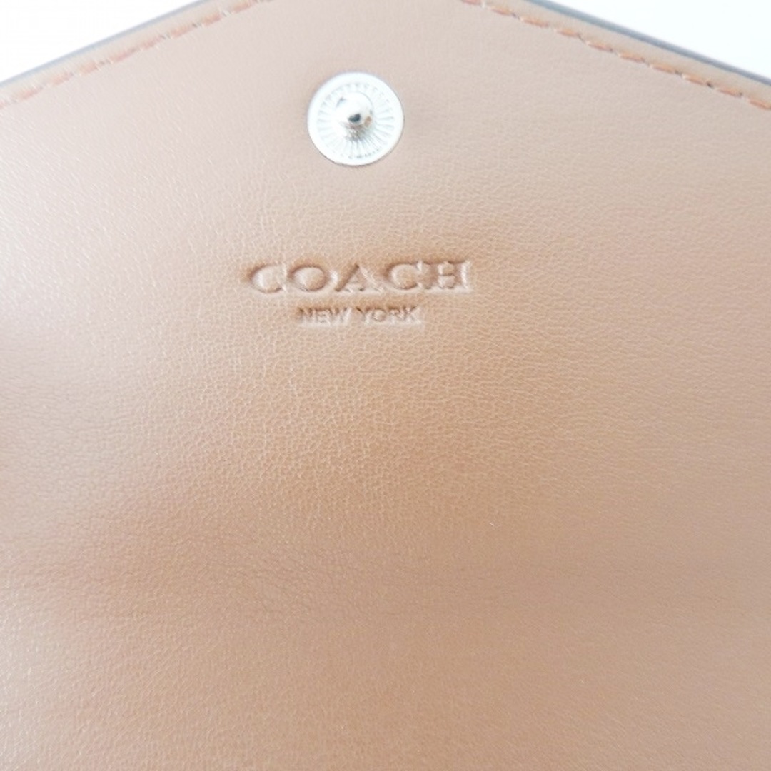 COACH - コーチ 2つ折り財布 - ベージュ×ピンクの通販 by ブランディア 