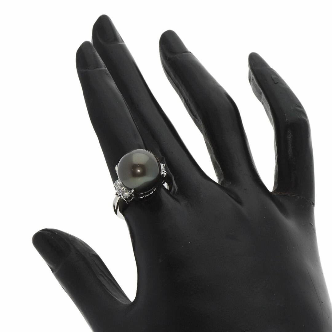 SELECT JEWELRY ブラックパール 真珠 ダイヤモンド リング・指輪 PT900 レディース レディースのアクセサリー(リング(指輪))の商品写真