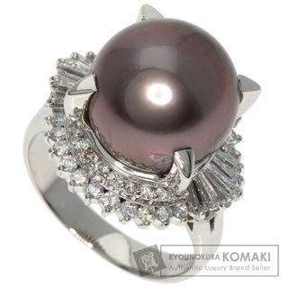 SELECT JEWELRY ブラックパール 真珠 ダイヤモンド リング・指輪 PT900 レディース