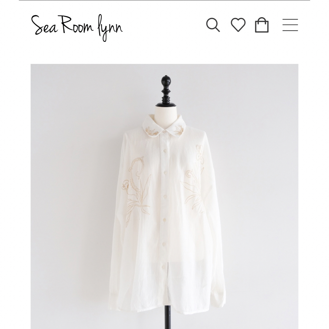 sea room lynn コットンネットembroideryシャツ【新品】