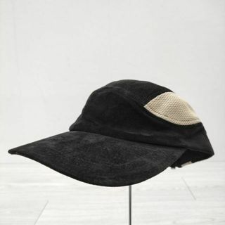 Indietro Association 新品 23SS Leather Mesh Cap ピッグスウェードキャップ 定価15400円 キャップ ブラック ベージュ メンズ インディエトロアソシエーション【中古】3-0920G◎#(キャップ)