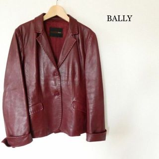 BALLYオリジナルリアルレザーのパファージャケットBlack