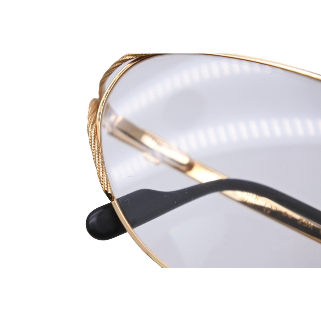 TIFFANY&Co. ティファニー サングラス メガネ 23k T360 ヴィンテージ 度無し 56◻︎18 135 ゴールド ブラック 美品 中古 55101