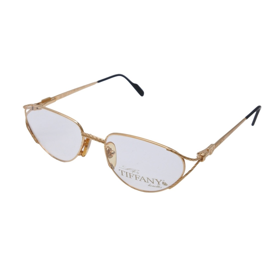 TIFFANY&Co. ティファニー サングラス メガネ 23k T360 ヴィンテージ 度無し 56◻︎18 135 ゴールド ブラック 美品 中古 55101