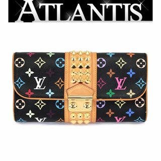 louis vuitton m45640 courtney black multicolor monogram clutch