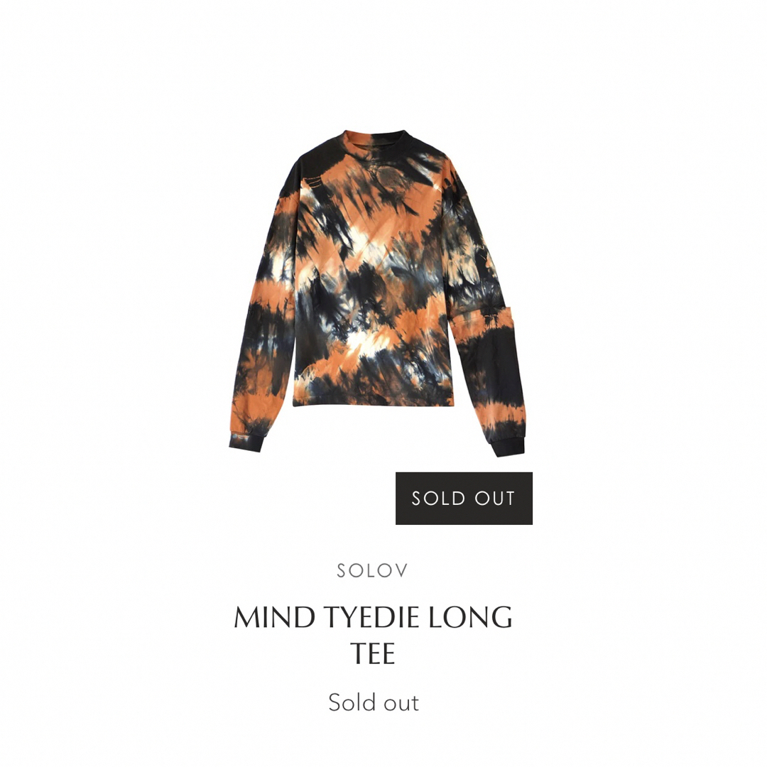 大人気完売！SOLOV  MIND TYEDIE LONG TEE