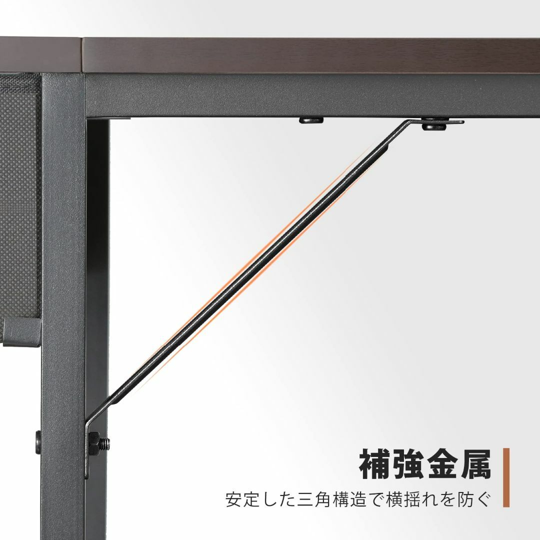 【色: ダークブラウン】YeTom pc パソコンデスク 幅100cm×奥行48