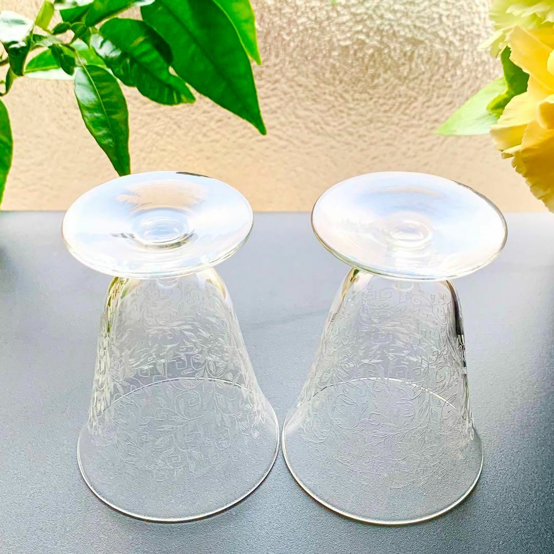 O*アペリティフグラス オールドバカラOLD BACCARAT ペアワイングラス O*アペリティフグラス オールドバカラOLD BACCARAT ペアワイングラス