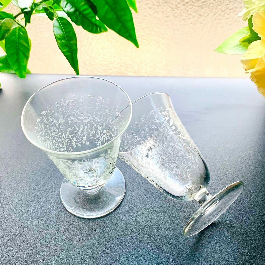 O*アペリティフグラス オールドバカラOLD BACCARAT ペアワイングラス O*アペリティフグラス オールドバカラOLD BACCARAT ペアワイングラス