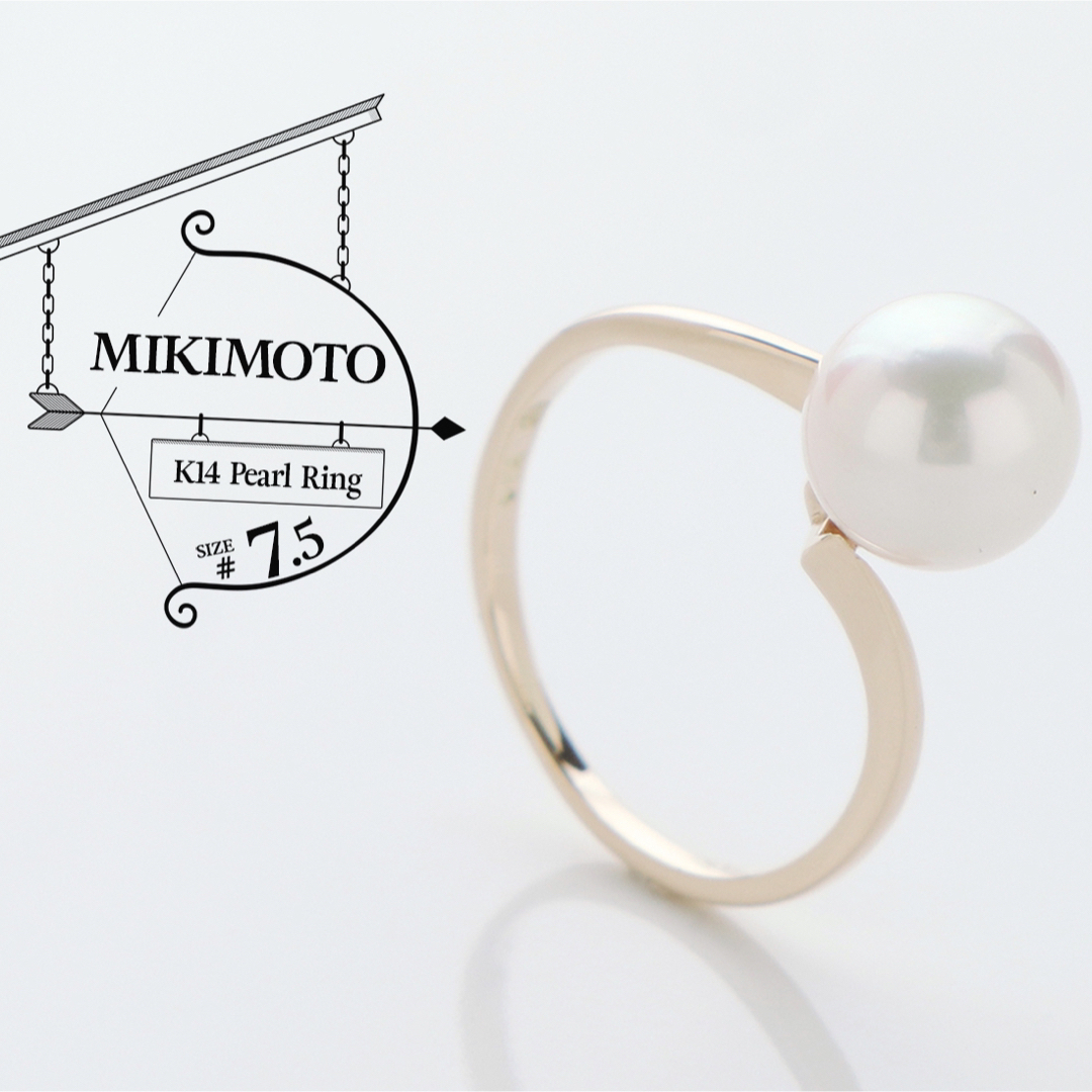 MIKIMOTO ミキモト K14  真珠　指輪　パール リング