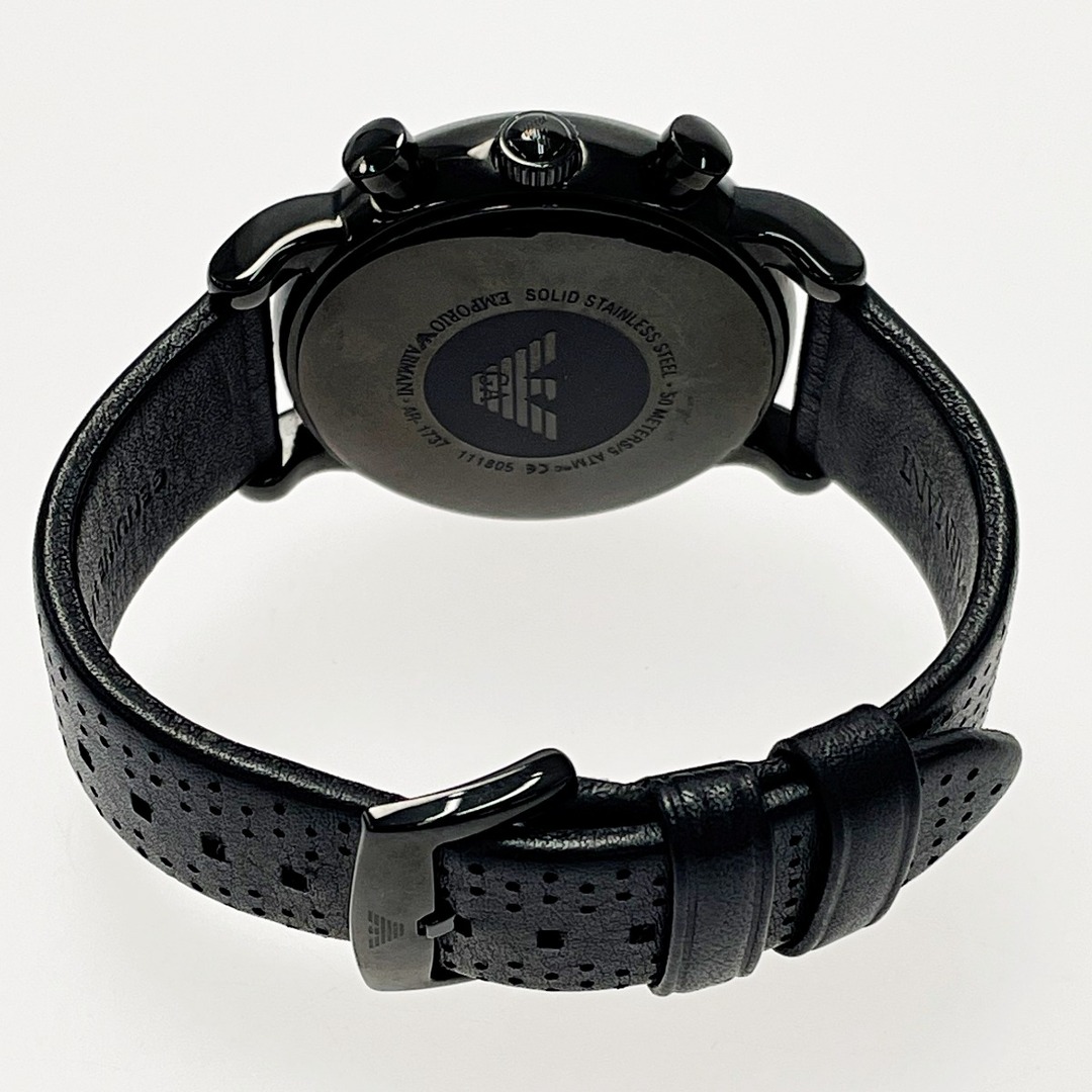 メンズ☆☆EMPORIO ARMANI エンポリオアルマーニ クラシック クロノグラフ AR-1737 ブラック クォーツ メンズ 腕時計