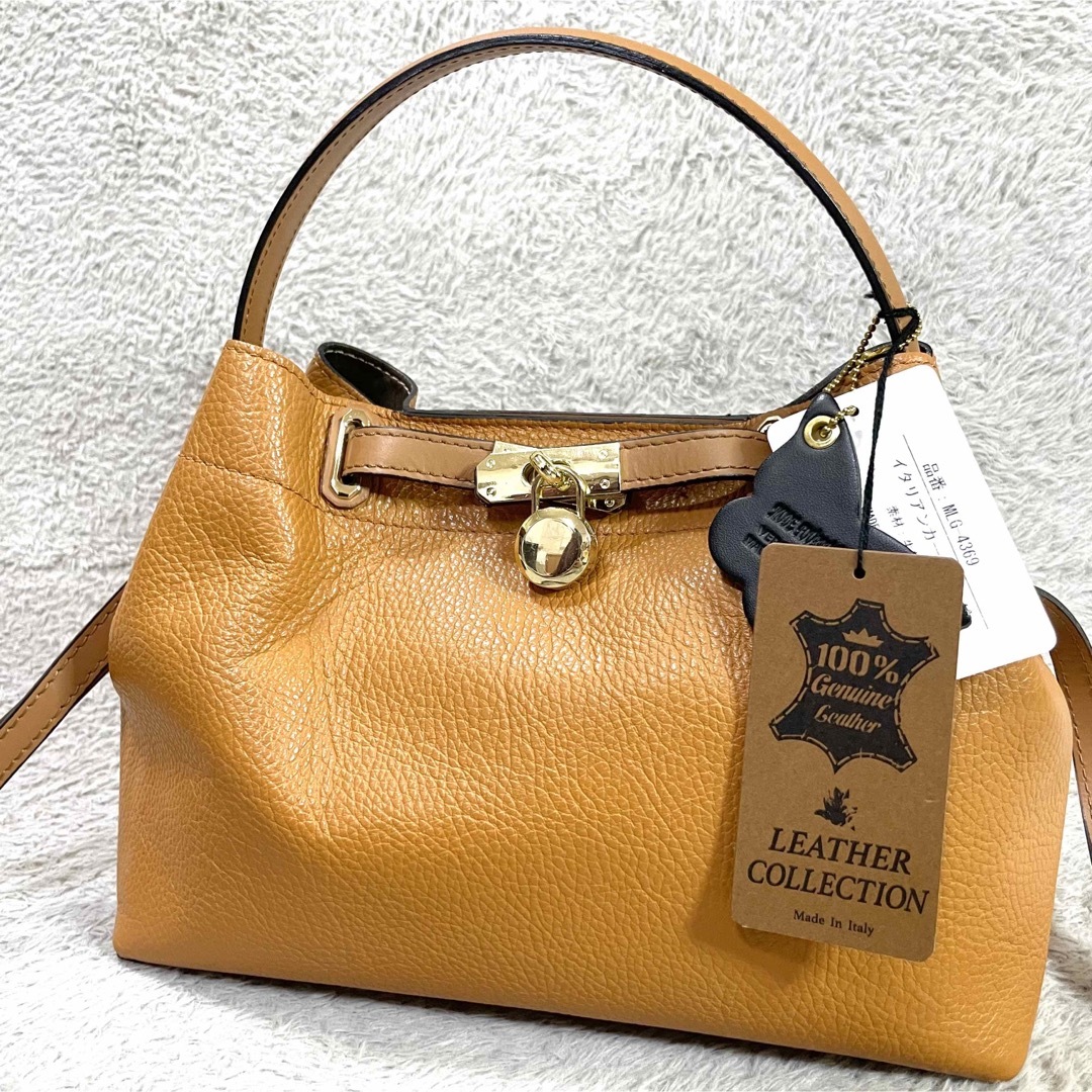 新品タグ付き✨モードフルーレ 2way バッグ イタリアンカーフ オールレザー