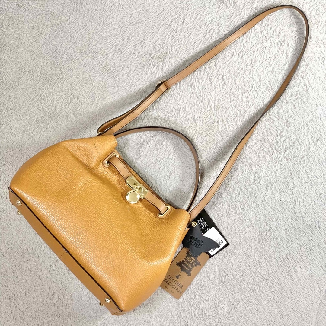 新品タグ付き✨モードフルーレ 2way バッグ イタリアンカーフ オールレザー