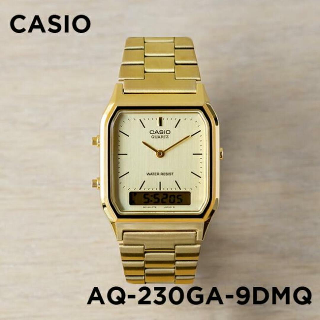 【並行輸入品】【日本未発売】CASIO STANDARD カシオ スタンダード AQ-230GA-9DMQ 腕時計 時計 ブランド メンズ レディース キッズ 子供 男の子 女の子 チープカシオ チプカシ アナデジ 日付 ゴールド 金 角型 メタル 海外モデル 送料無料