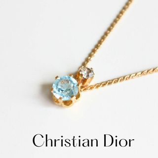 クリスチャンディオール(Christian Dior)のクリスチャンディオール ブルーストーンネックレス(ネックレス)