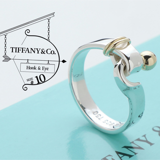 ティファニー(Tiffany & Co.)のティファニー 極美品 フック&アイ 925 750 コンビ リング 10号(リング(指輪))