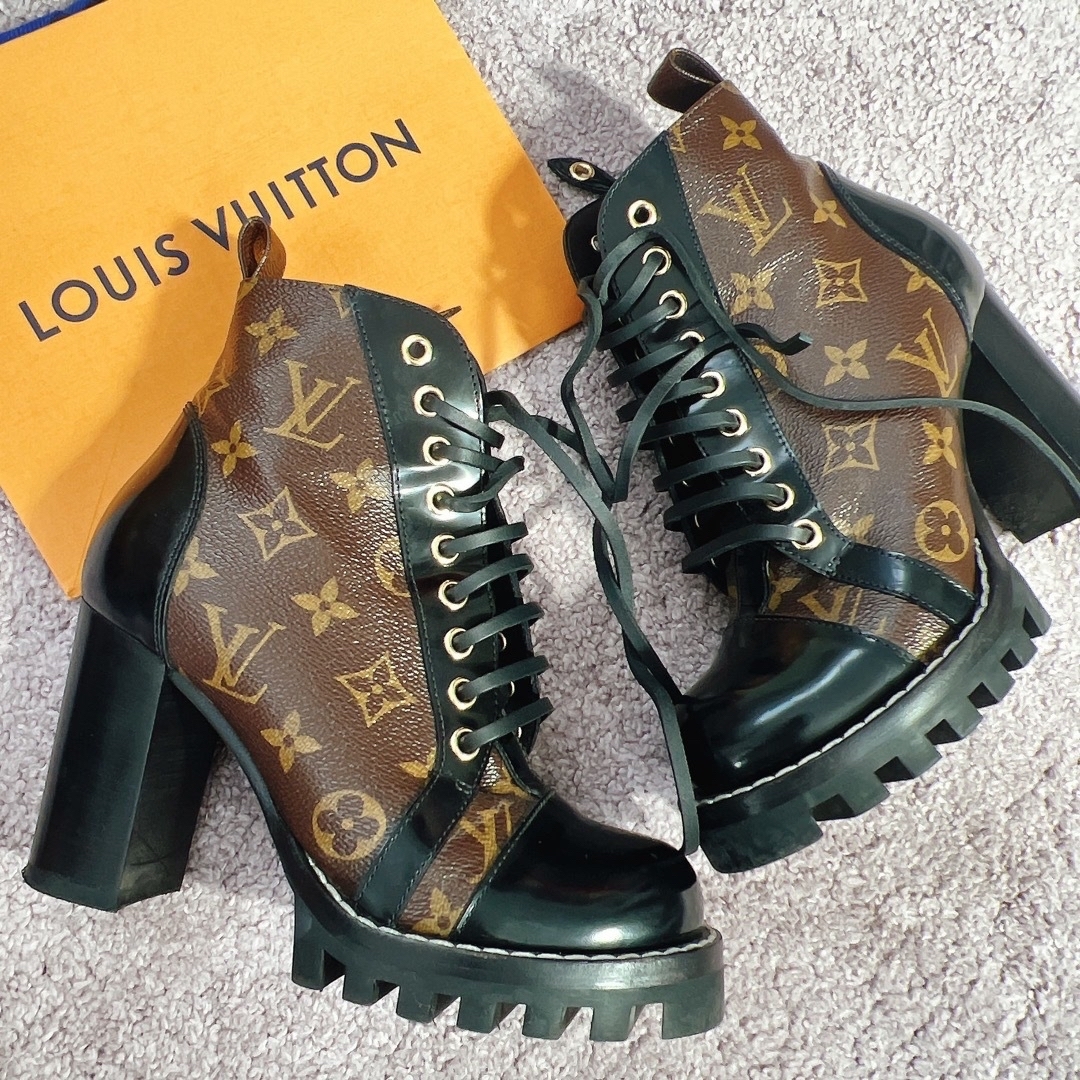 LOUIS VUITTON ルイヴィトン スタートレイルラインアンクルブーツ