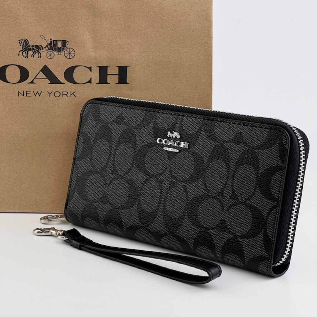 新品未使用 c4452 COACH長財布ブラック